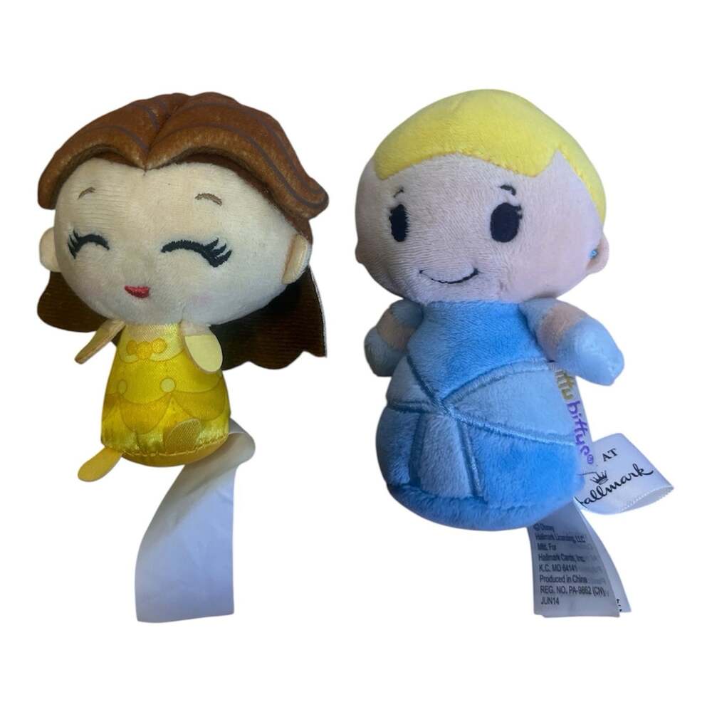 Princess Mini Plush Bundle Itty Bitty Hallmark Cinderella Disney 100 Belle Tiny